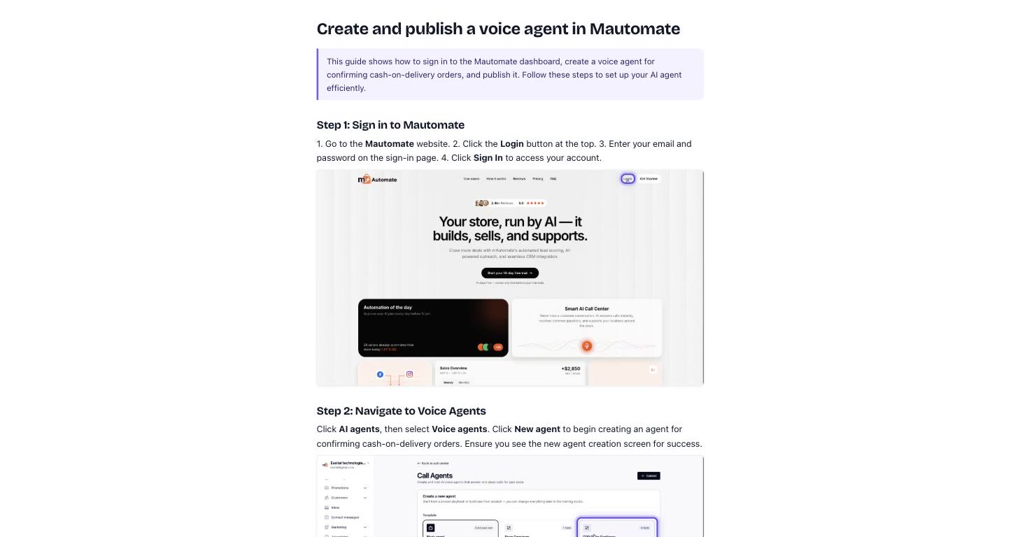 A guide stepvideo generated from a recording: the title, a one-paragraph summary, and Step 1 with numbered instructions above a screenshot where the Login button is circled